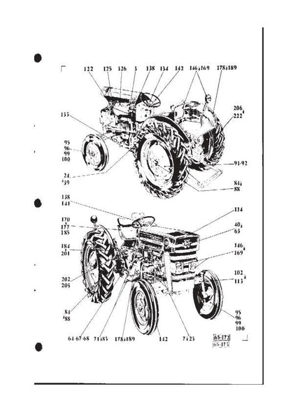Massey Ferguson MF35 MF122 MF130 MF135 MF148 Tractor Service Manual sample page with technical illustrations