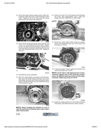 Arctic Cat F M Z1 Crossfire Bearcat Snowmobile Service Manual sample page with diagrams and specifications