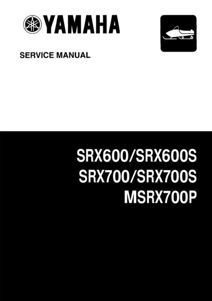 Yamaha SRX 600 700 Snowmobile Service Manual factory service manual title page