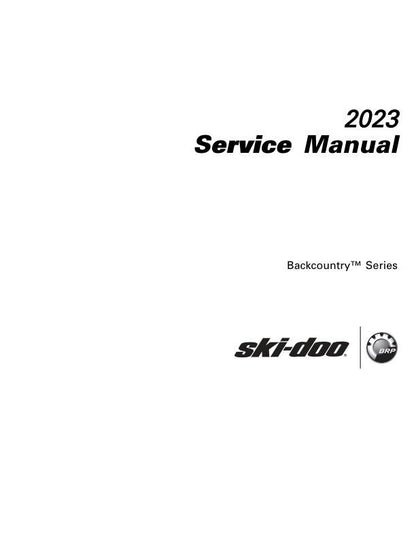 Skidoo Backcountry 600 850 Snowmobile Service Manual factory service manual title page