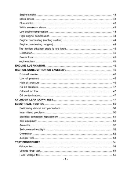 HiSun HS700 UTV4 Service Manual sample page showing repair procedures