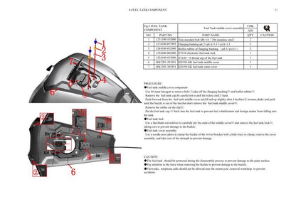 Zontes ZT350 GK R S T Euro XV X Motorcycle Service Manual sample page showing schematics and diagrams