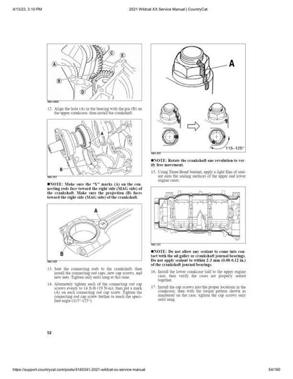 Arctic Cat Wildcat XX UTV Service Manual sample page with technical illustrations