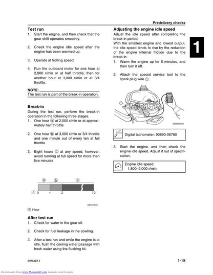 Yamaha F2.5A Outboard Service Manual sample page from service manual