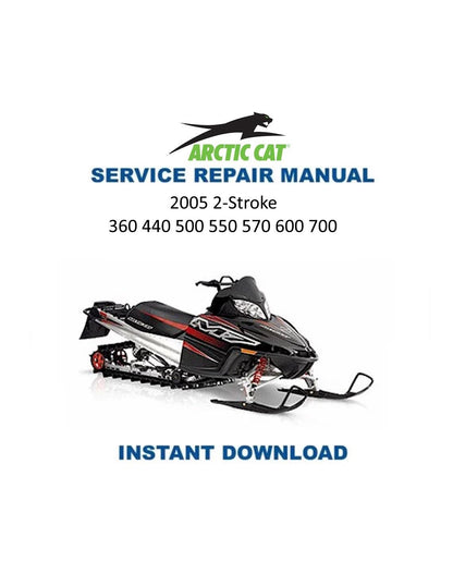 Arctic Cat F5 F6 F7 M5 M7 Panther Pantera ZR Snowmobile Service Manual 2005 - Service Manual PDF Instant Download