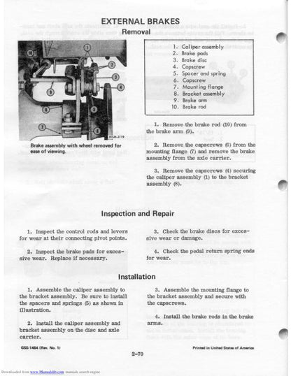 Cub Cadet 86-1650 Tractor Service Manual sample page showing schematics and diagrams