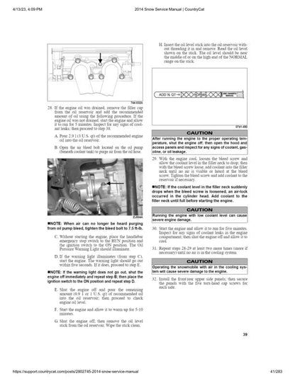 Arctic Cat F5 Bearcat F570 T570 TZ1 Snowmobile Service Manual sample page from service manual