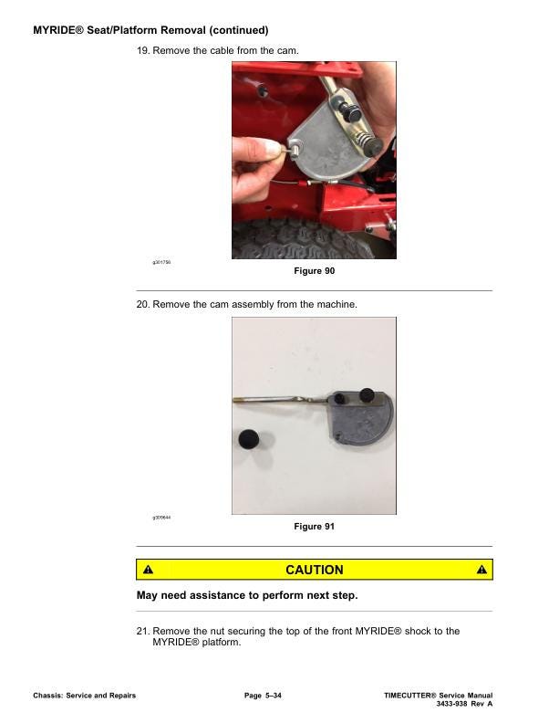 Toro Timecutter 74685 74687 74690 74694 Mower Service Manual sample page with technical illustrations