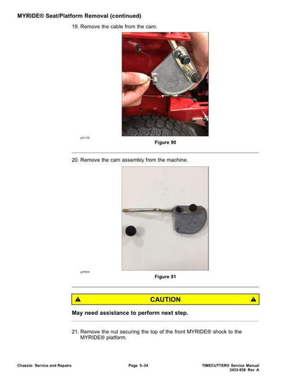 Toro Timecutter 74685 74687 74690 74694 Mower Service Manual sample page with technical illustrations