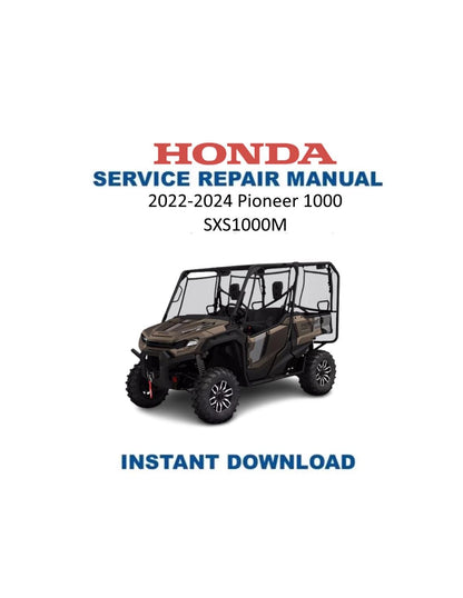 Honda Pioneer SXS 1000 UTV Service Manual 2022-2024 - Service Manual PDF Instant Download