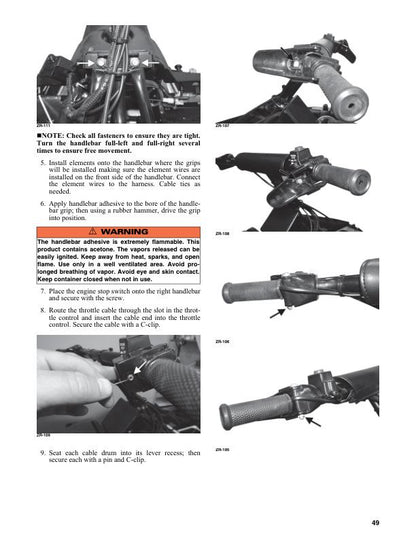 Skidoo MXZ120 Snowmobile Service Manual sample page showing schematics and diagrams