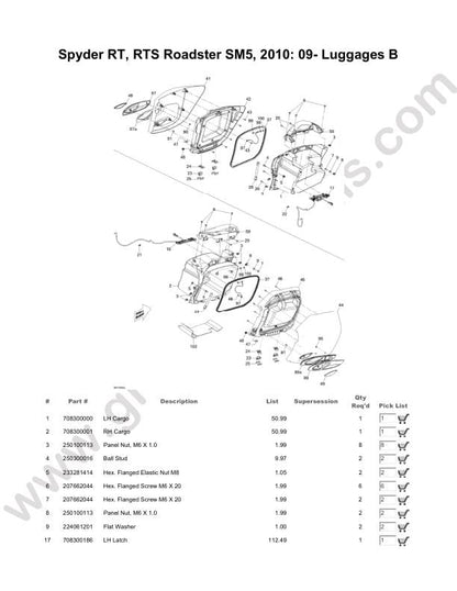 Can Am Spyder RT RTS Service Manual sample page showing schematics and diagrams