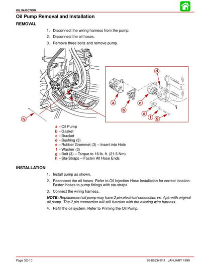 Mercury Optimax 115 135 150 175 Outboard Service Manual sample page showing schematics and diagrams