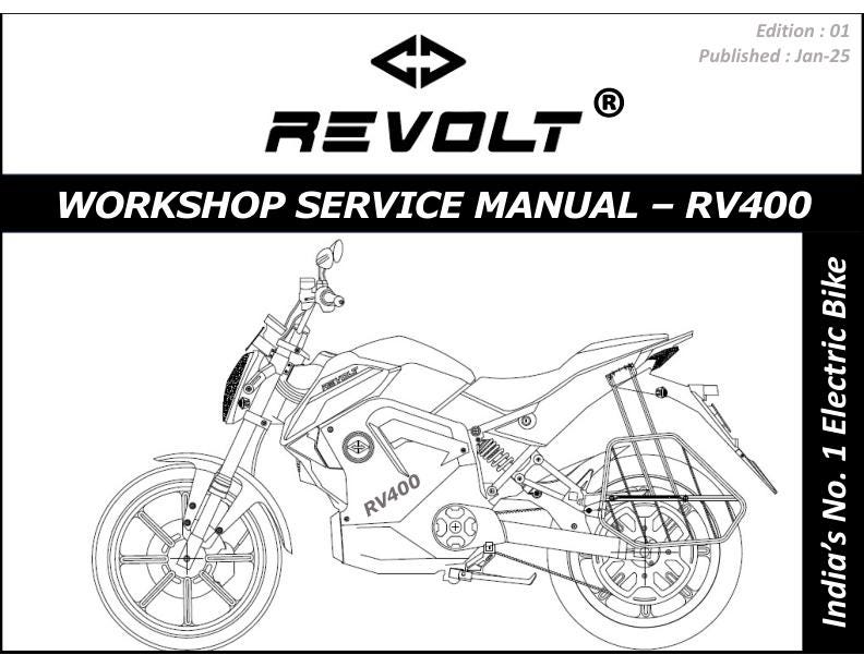 Revolt RV400 Electric Motorcycle Service Manual factory service manual title page