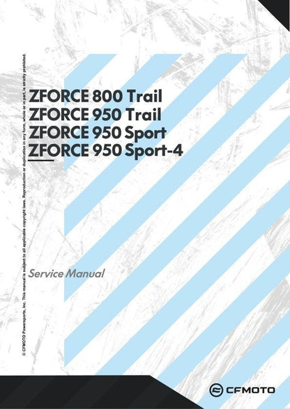 CFMOTO ZFORCE 800 950 Touring Trail Sport-4 UTV Service Manual factory service manual title page