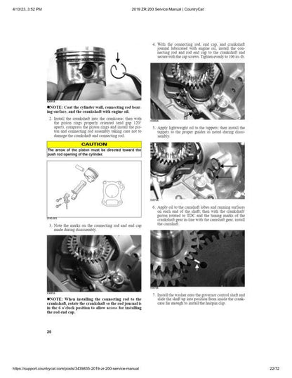 Arctic Cat ZR200 Snowmobile Service Manual sample page with technical illustrations