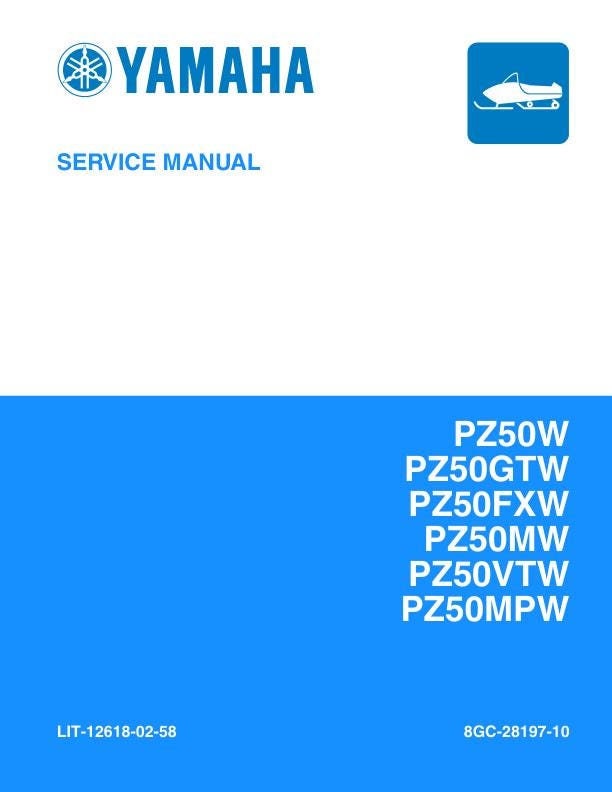Yamaha Phazer Snowmobile Service Manual factory service manual title page