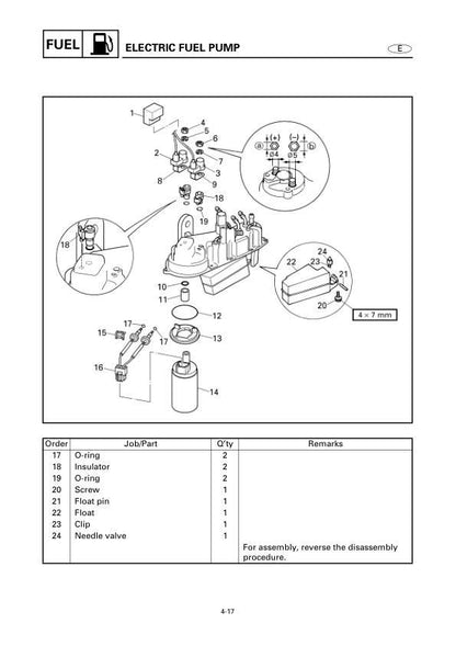 Yamaha Z200N LZ200N Z200Y LZ200Y Outboard Service Manual sample page with diagrams and specifications