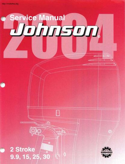 Johnson Evinrude 9.9-30 HP Outboard Service Manual factory service manual title page