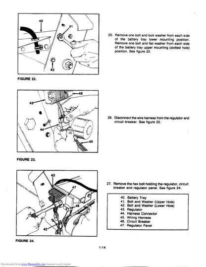 Cub Cadet 1050 1204 1210 Garden Tractor Service Manual table of contents