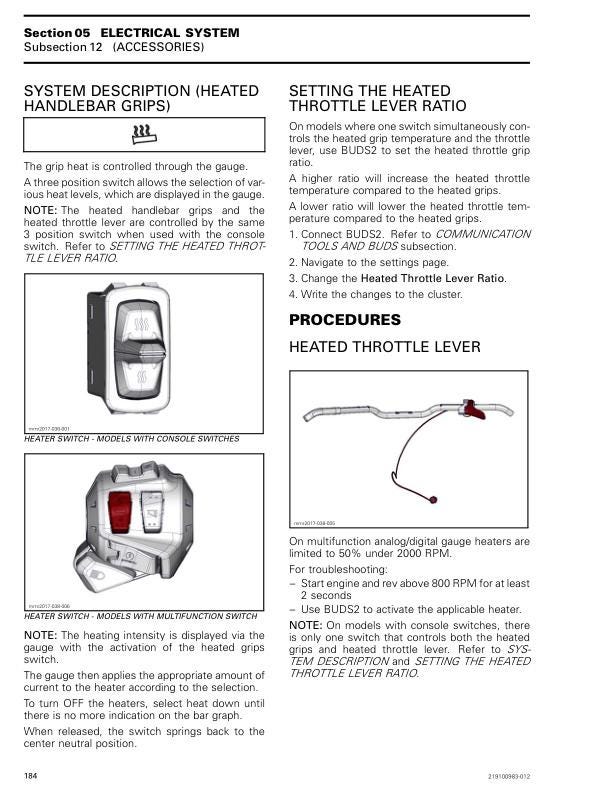 Skidoo Backcountry 600 850 Snowmobile Service Manual sample page with service data and tables