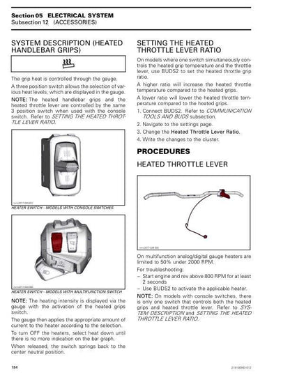 Skidoo Backcountry 600 850 Snowmobile Service Manual sample page with service data and tables