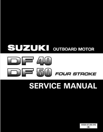 Suzuki DF40 DF50 Outboard Service Manual factory service manual title page