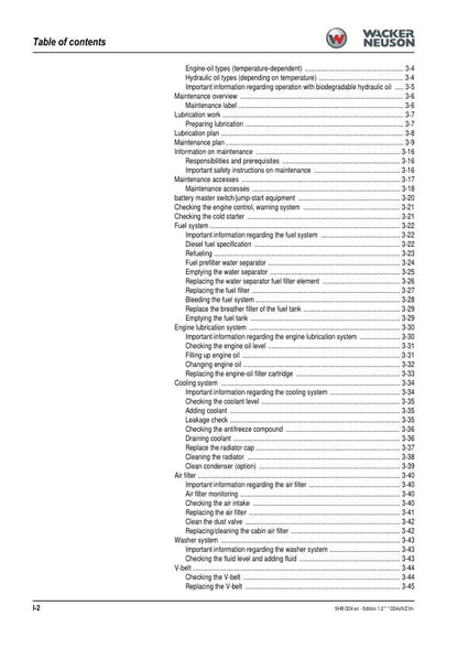 Wacker Neuson DDV60 DV90 DV100 Dumper Service Manual sample page from service manual