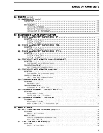 Skidoo Renegade 600 850 900 Snowmobile Service Manual sample page with diagrams and specifications