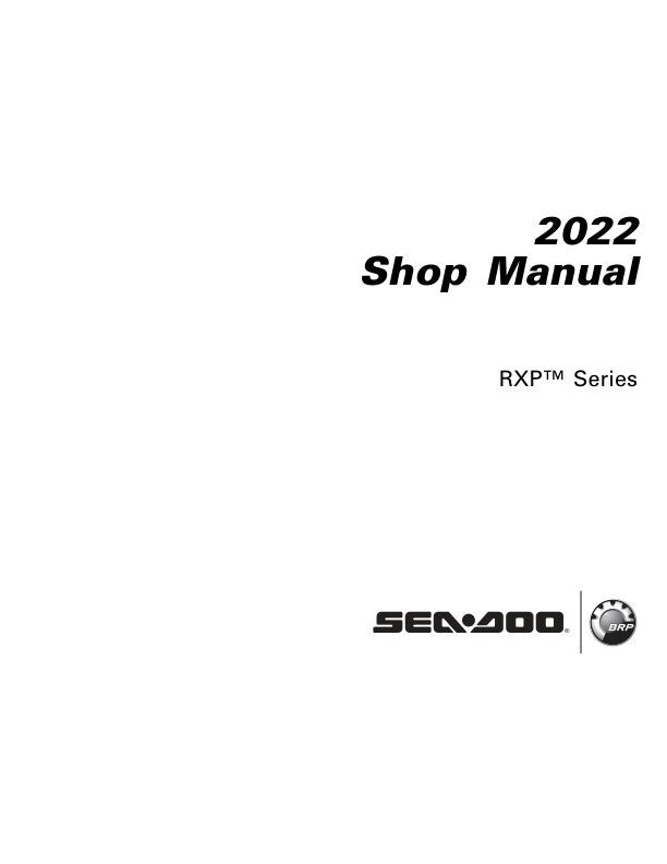 Sea-Doo RXP Service Manual factory service manual title page