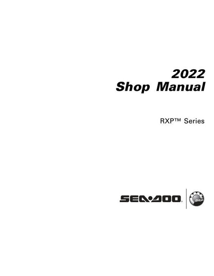 Sea-Doo RXP Service Manual factory service manual title page