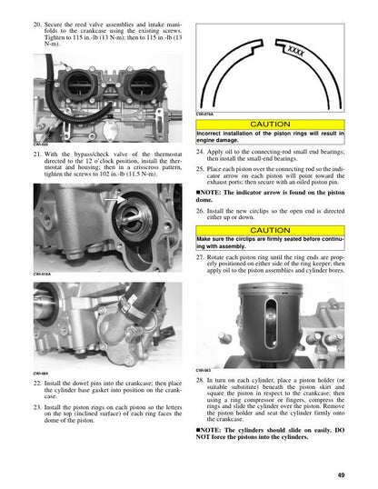 Arctic Cat Riot ZR M 600 858 Snowmobile Service Manual sample page showing repair procedures