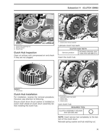 Can Am Spyder RT RT-S Motorcycle Service Manual table of contents