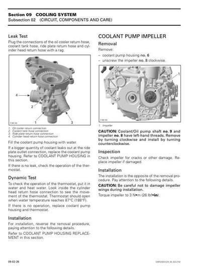 Seadoo SPX GS GTS GSX GTI GTX XP Service Manual sample page showing repair procedures