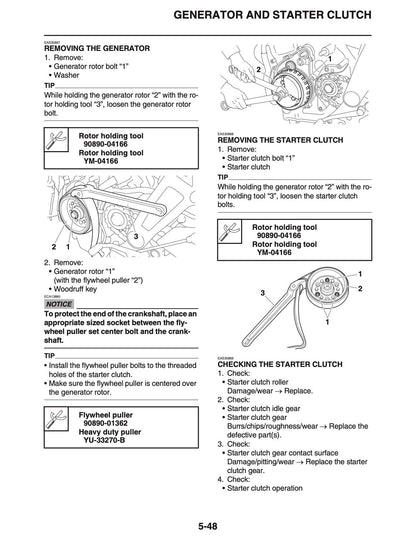 Yamaha MT-07 Motorcycle Service Manual sample page from the repair manual