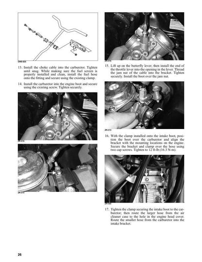 Arctic Cat ZR 200 Snowmobile Service Manual sample page showing repair procedures