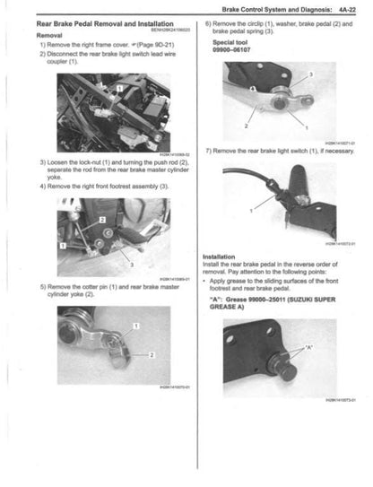 Suzuki V-Strom DL650 Motorcycle Service Manual sample page from the repair manual