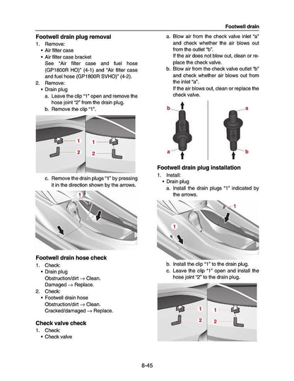 Yamaha Waverunner GP1800R Service Manual sample page showing schematics and diagrams