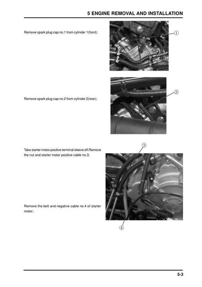 CFMOTO TERRALANDER 800 Service Manual sample page showing repair procedures