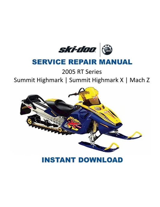 Skidoo Summit Highmark & Mach Z Snowmobile Service Manual 2005-2009 - Service Manual PDF Instant Download