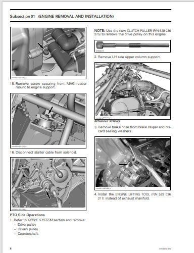 Skidoo Expedition 600 900 Snowmobile Service Manual table of contents
