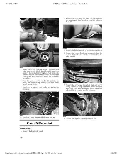 Arctic Cat Prowler 500 UTV Service Manual sample page from the repair manual