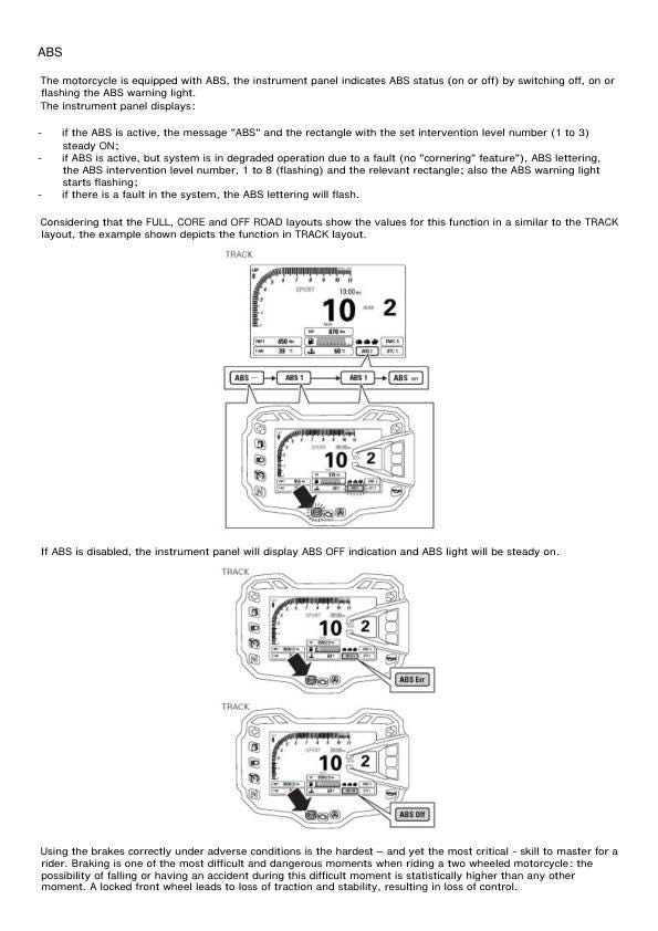 Ducati Multistrada 1200S ABS Motorcycle Service Manual sample page with technical illustrations