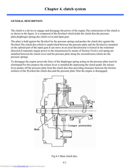Kubota T390 T400 T430 T450 Mower Service Manual sample page with diagrams and specifications