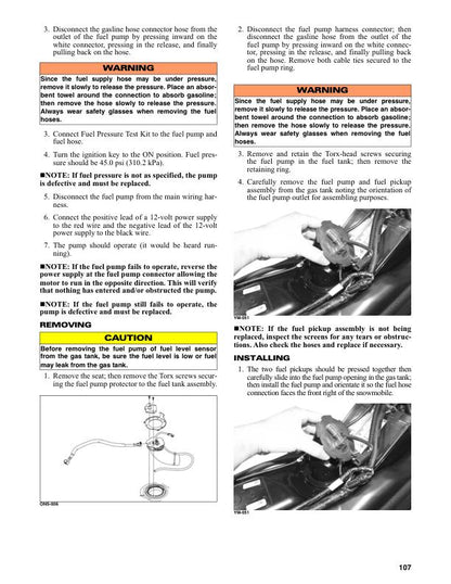 Arctic Cat ZR Riot Pantera Thundercat 7000 9000 Snowmobile Service sample page from the repair manual
