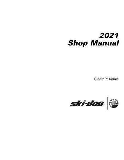 Skidoo Tundra 600 900 Snowmobile Service Manual factory service manual title page