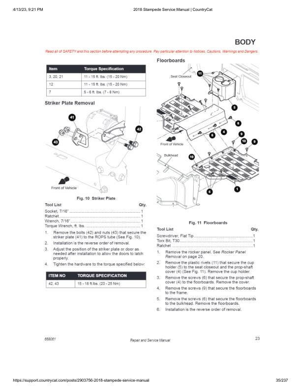 Textron (Arctic Cat) Stampede 900 UTV Service Manual sample page from service manual