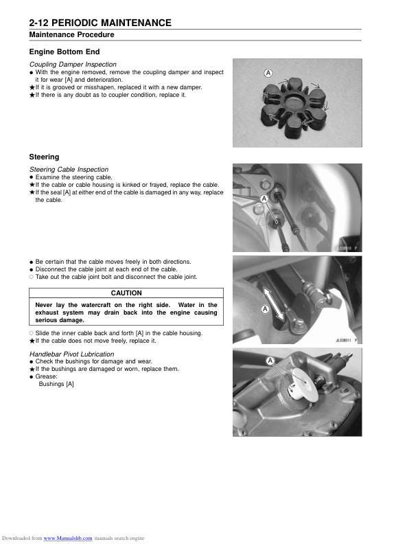 Kawasaki JetSki 1100 Service Manual sample page from service manual