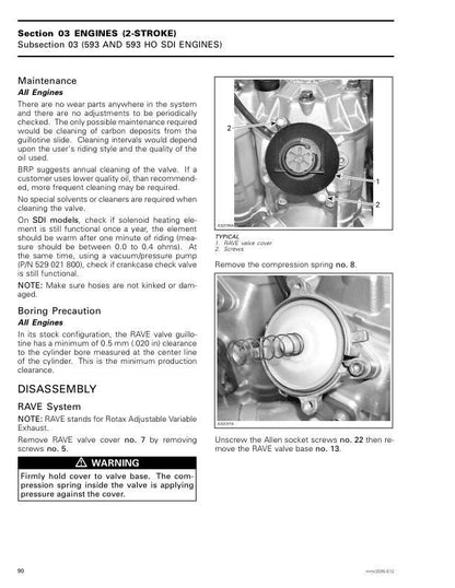 Skidoo Tundra Skandic Expedition Snowmobile Service Manual sample page from service manual