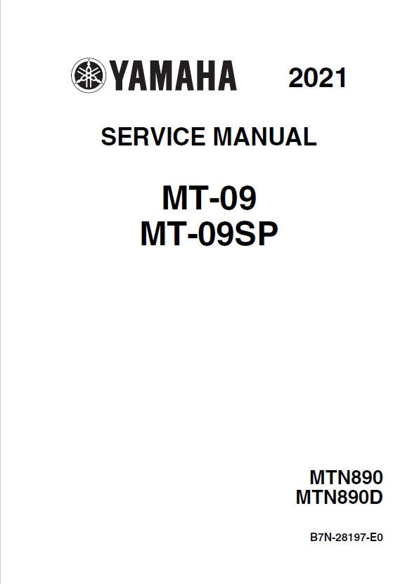 Yamaha MT09 FZ09 Motorcycle Service Manual factory service manual title page